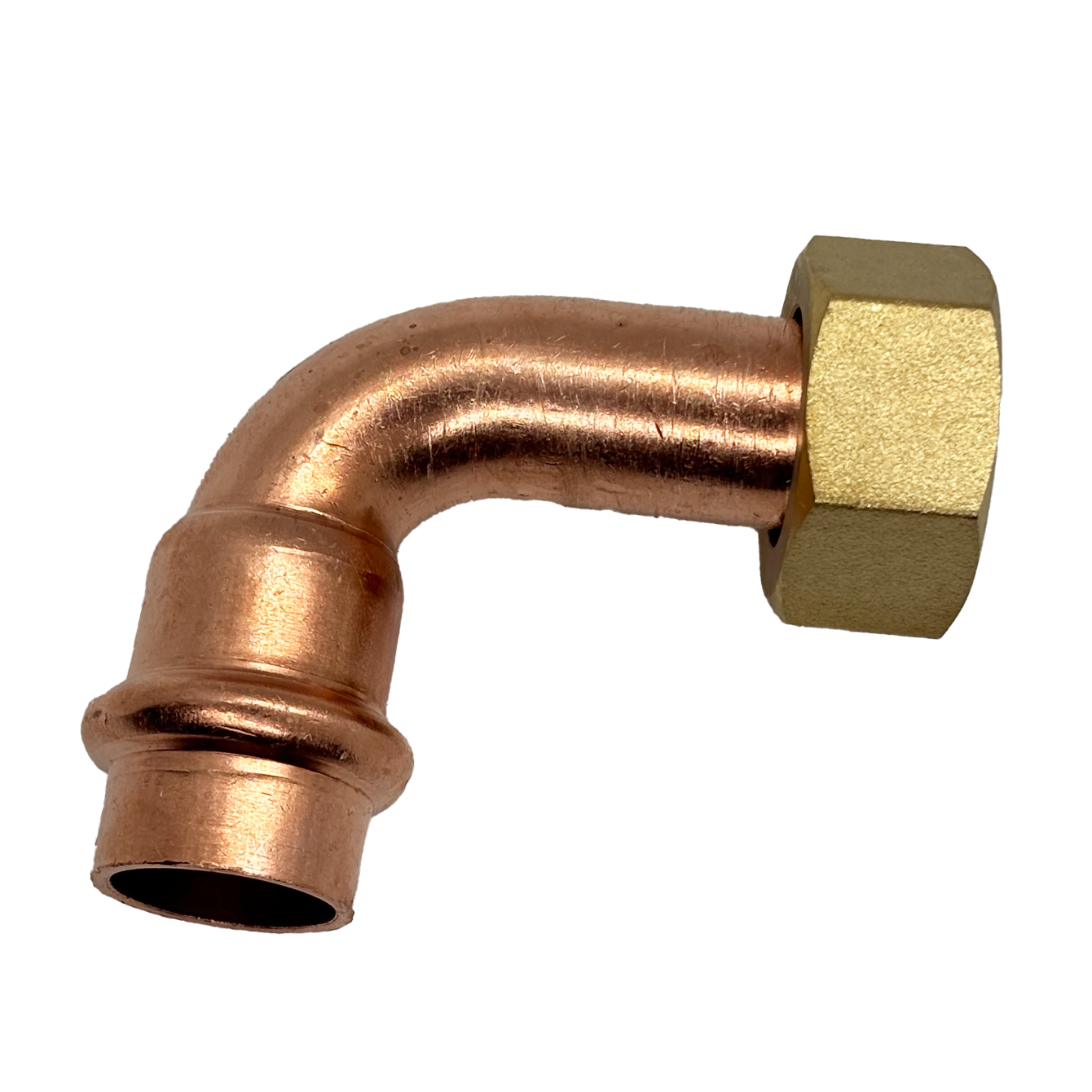 NZ Copper Press - Swivel Nut Elbow