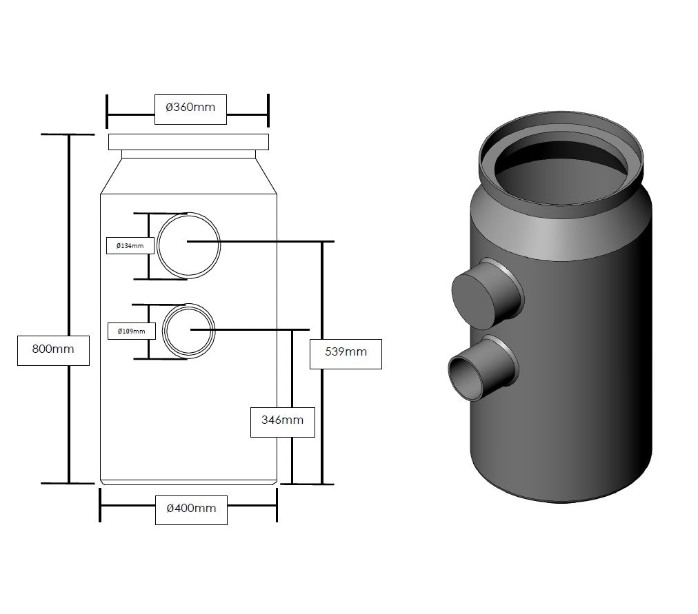 Poly Sump 400mm x 800mm Round