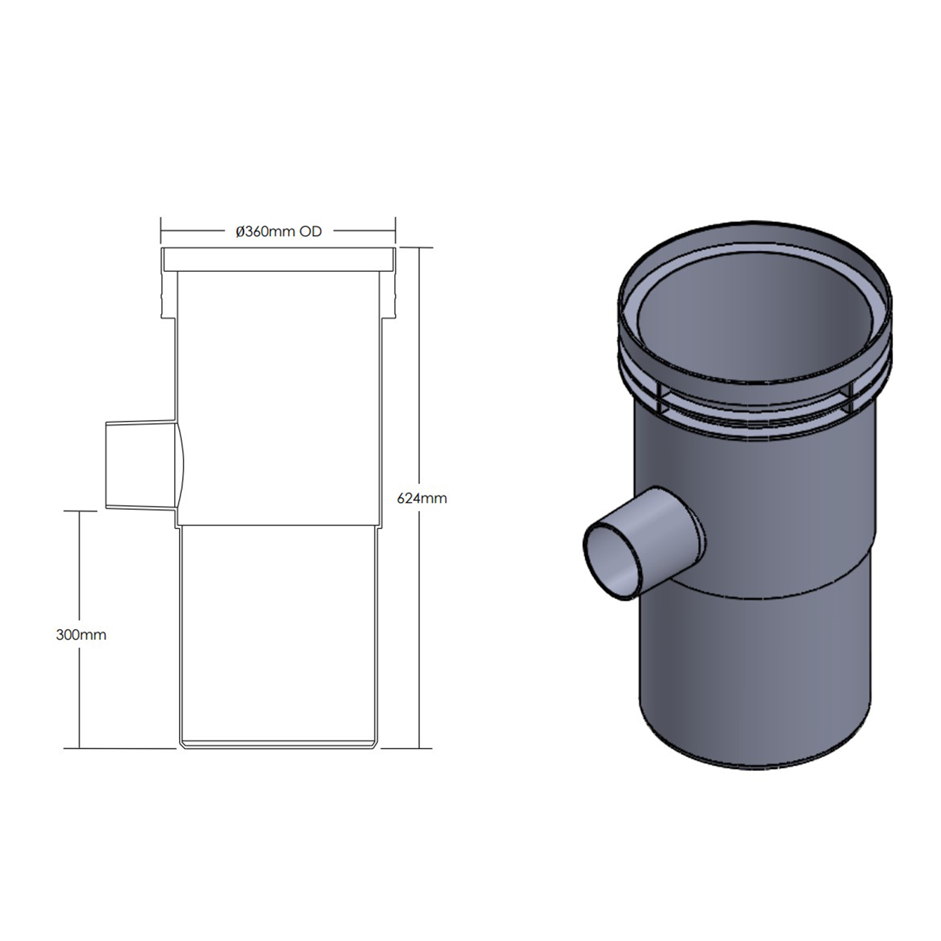Poly Sump 600mm deep Round Siltrap