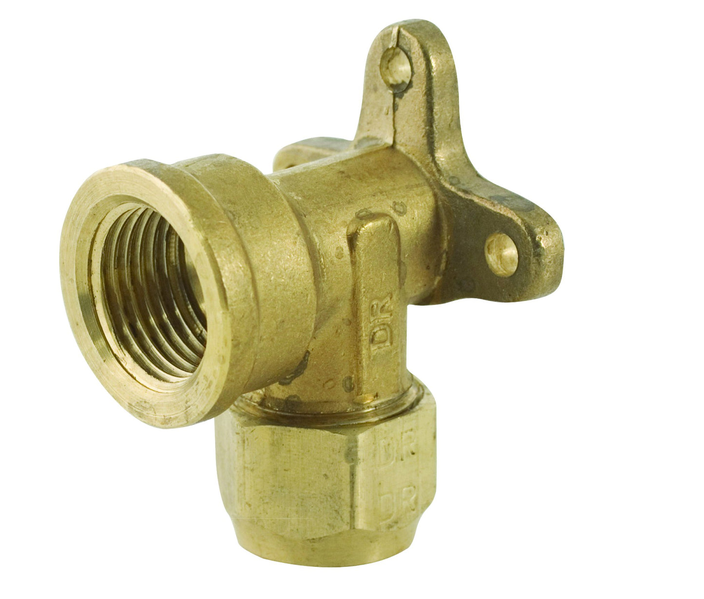 Bracket Elbow M&F With Nut 15mm Brass