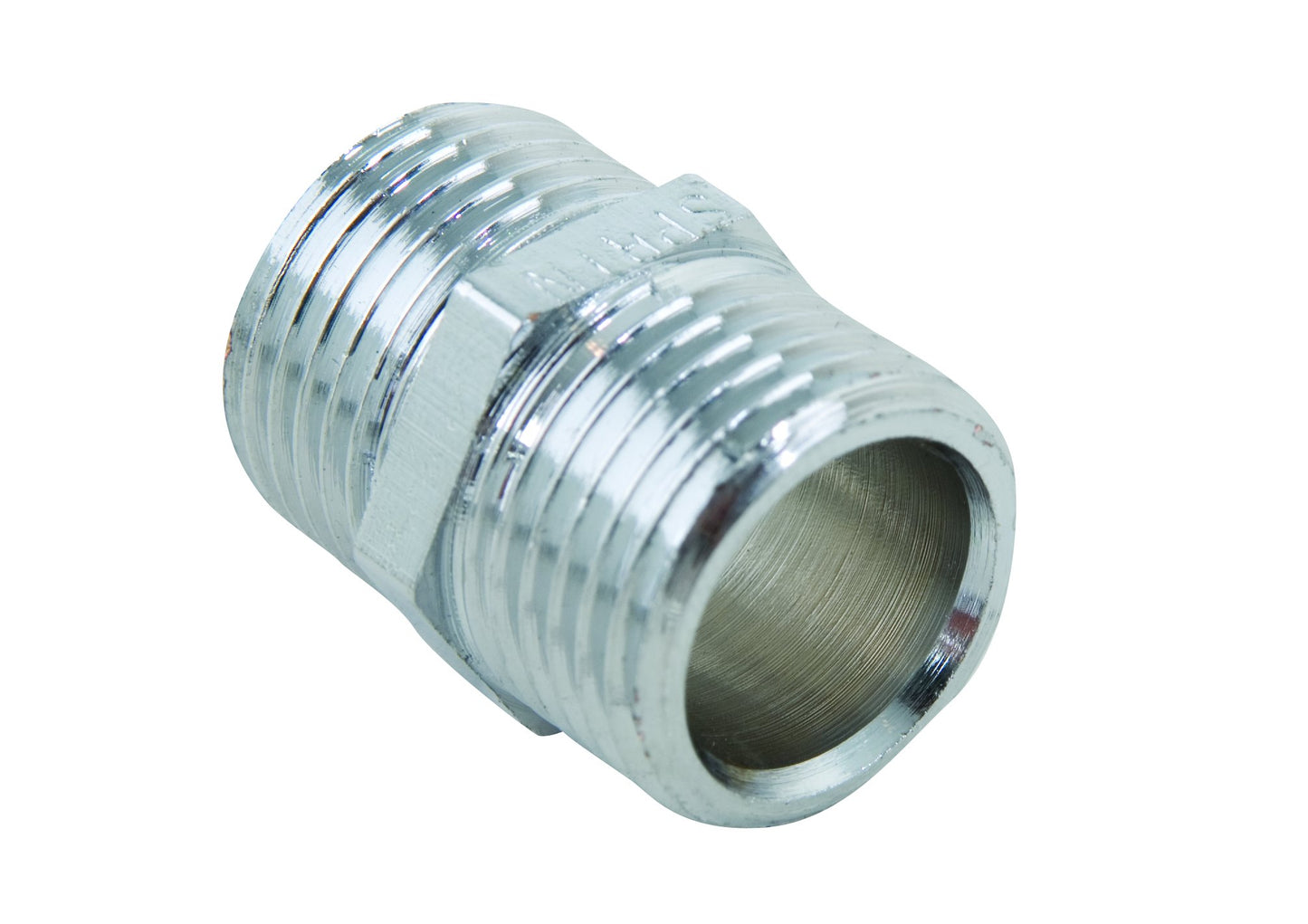 Hexagon Nipple 15mm Chrome DR