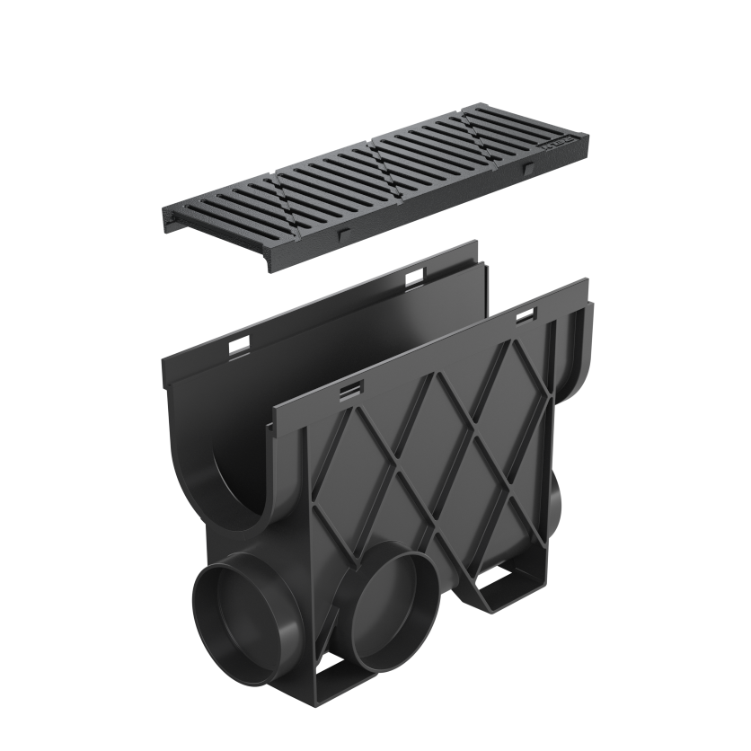 Pit Box Plastic Slimline C/W Ductile Iron Grate St Default Title