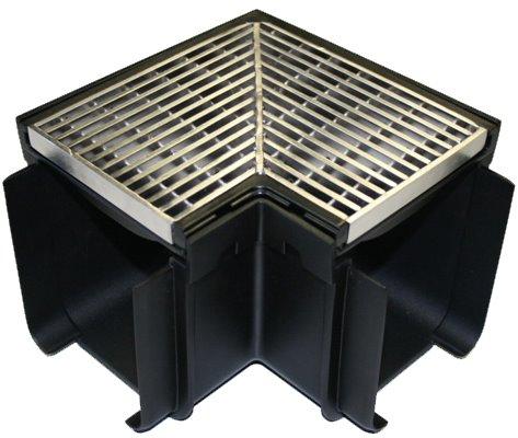 Reln Rain Drain Corner - Architectural 181mm x 181mm x 129mm