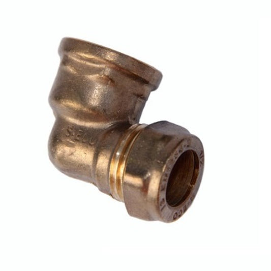 Shires Female Elbow 15mm Brass DR