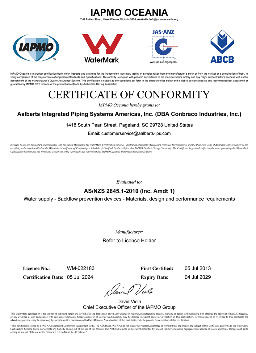 4AE Reduced Pressure Valve Backflow Preventer complete With Butterfly Valve & Strainer