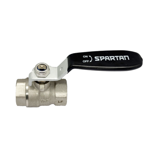 Ball Valve Water Long Lever - Female (Black Handle)
