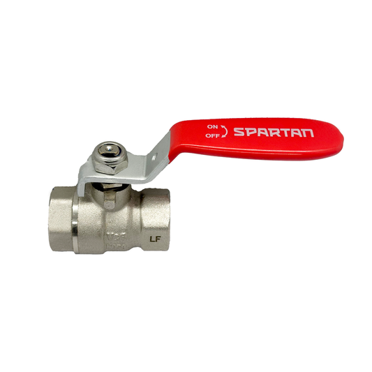 Ball Valve Water Long Lever - Female (Red Handle)