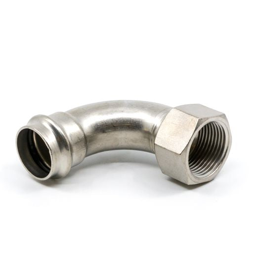 Forza Stainless Press Water Elbow Female