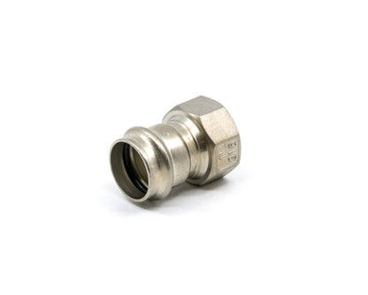 Forza Stainless Press Water Straight Female Connector