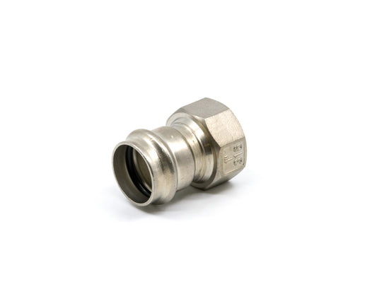 Forza Stainless Press Water Straight Female Connector