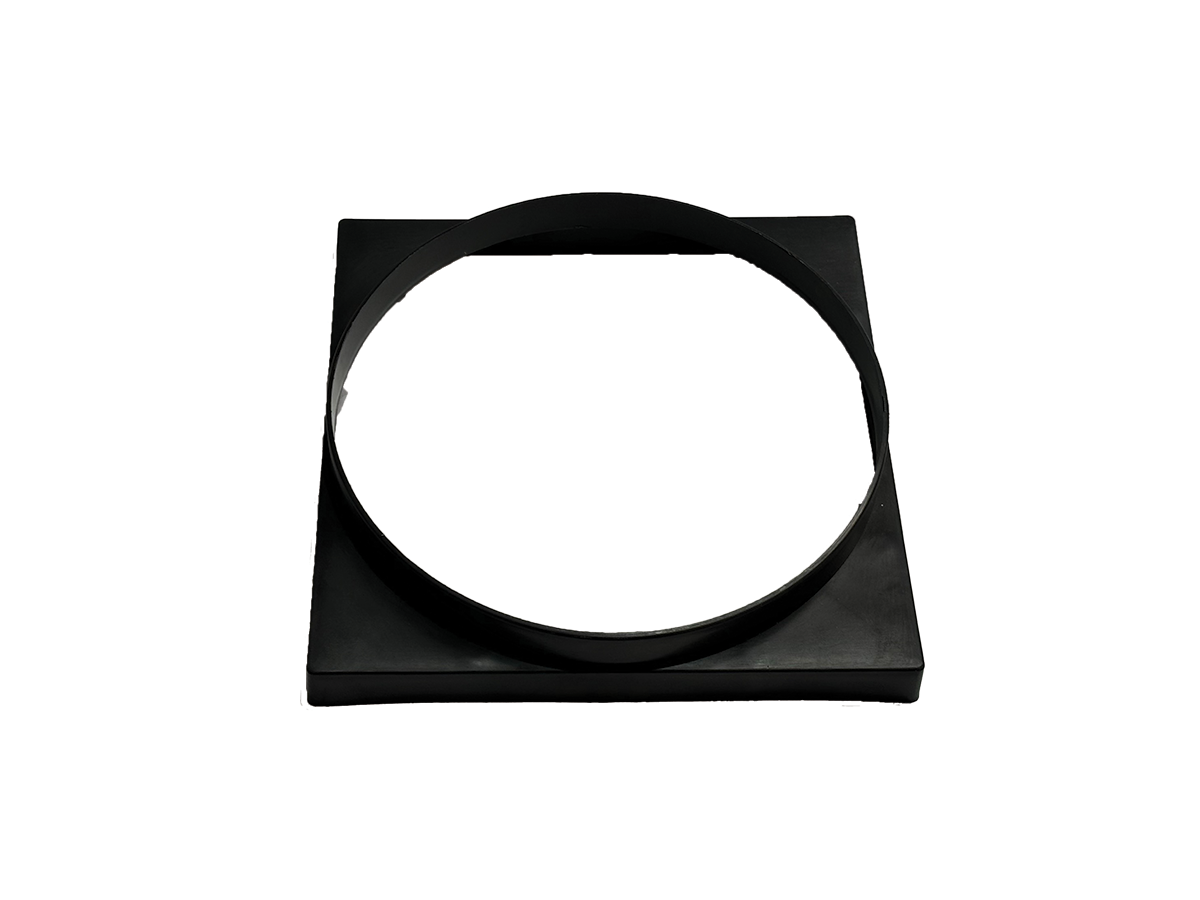 Round-to-Square Adapter with Frame & Grate Combo