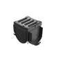 Storm Drain 4 Way Connector with Black Plastic Grate