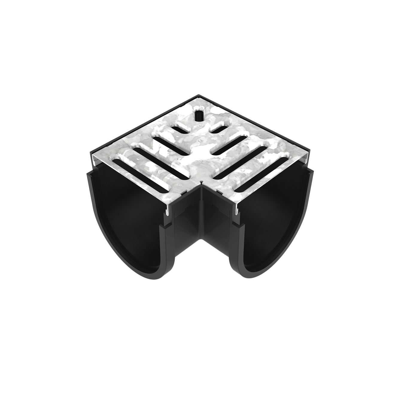 Storm Drain - Corner complete with Grate