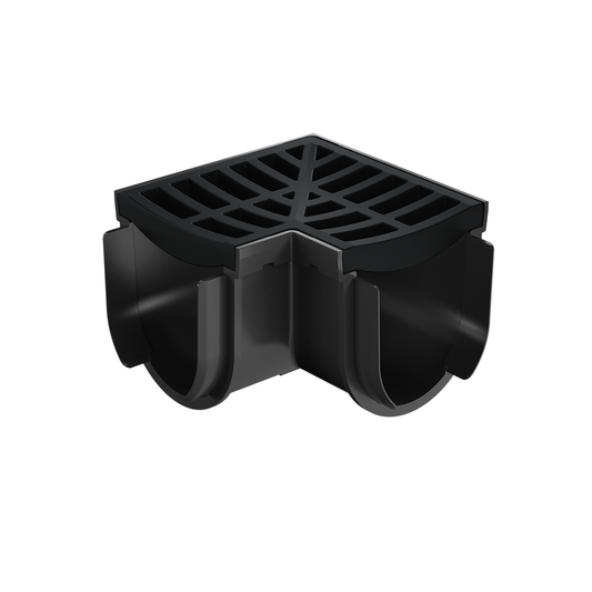 Storm Drain - Corner complete with Grate