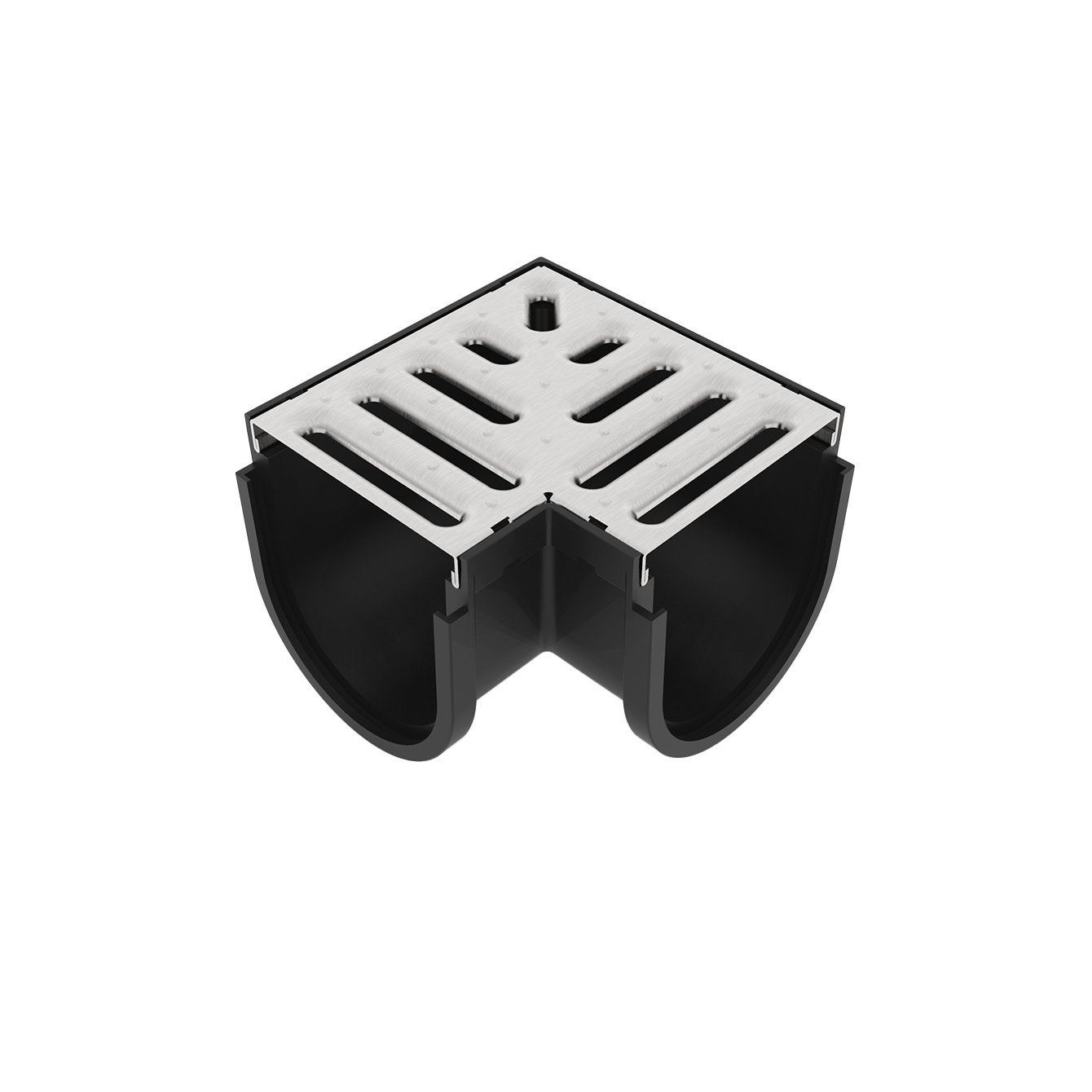 Storm Drain - Corner complete with Grate