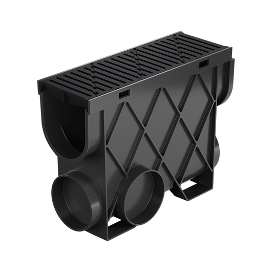 Storm Drain Slimline Pit C/W Black Heelguard Grate