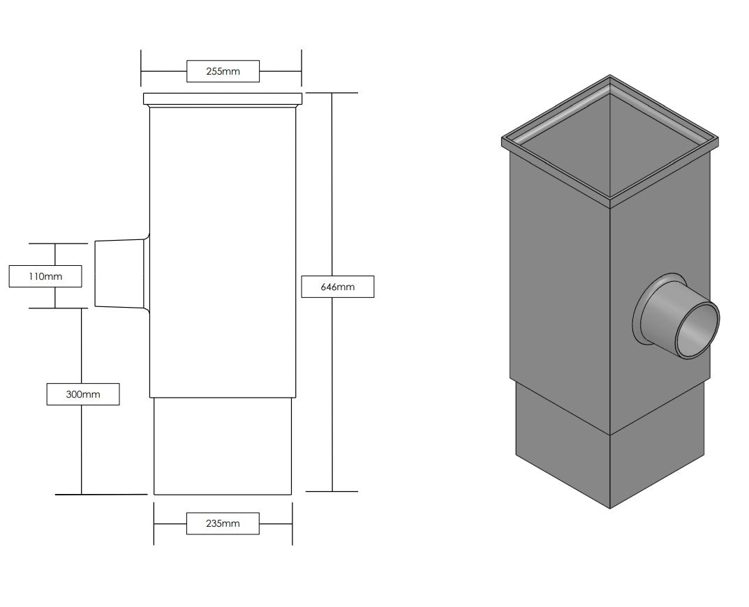 500mm deep Square Sump (NZ)