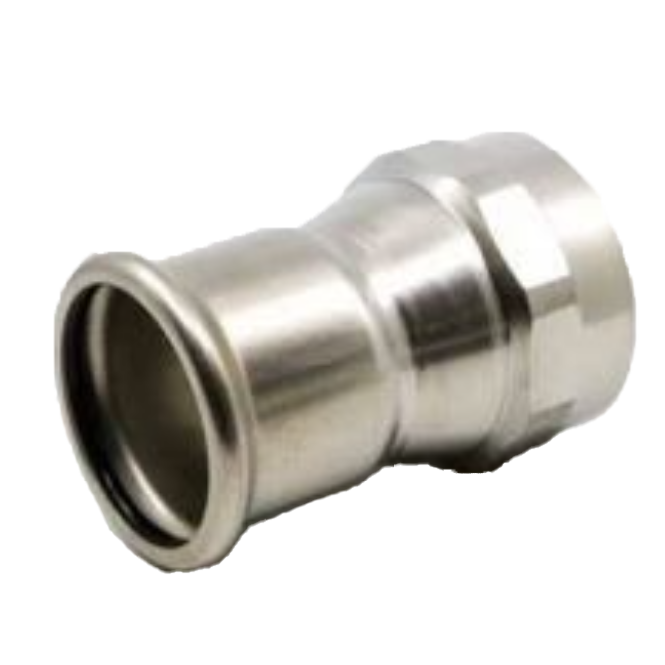 Forza Stainless Press Water Straight Female Connector
