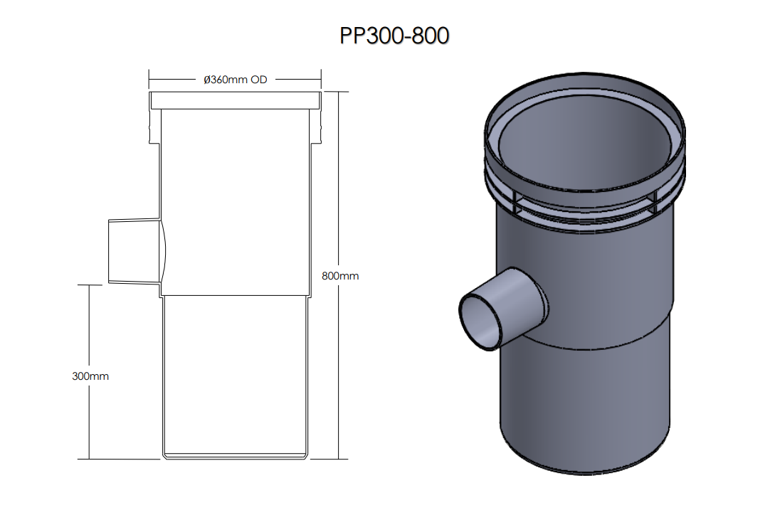 Poly Sump 800mm deep Round Siltrap