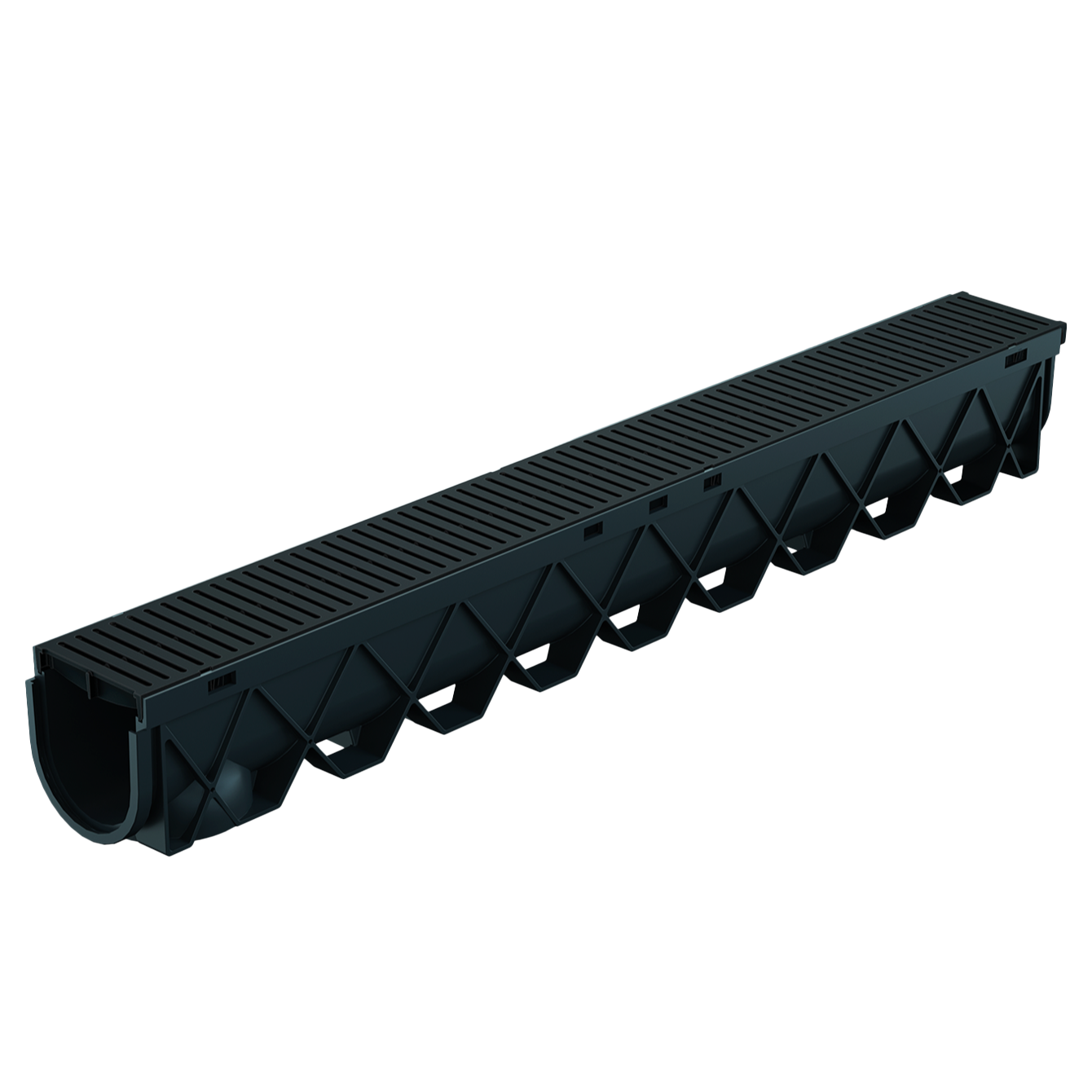 Storm Drain 1m c/w Black HeelGuard Grate