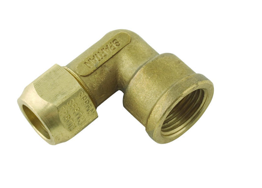 Male & Female Elbow With Nut 15mm Brass