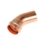Forza Copper Press Water Elbow 45°