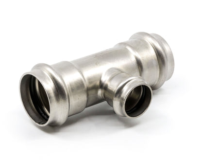 Forza Stainless Press Water Reducing Tee 22mm X 22mm X 15mm 316L