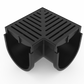 Storm Drain - Corner C/W Black Heelguard Grate 170mm x 170mm x 129mm