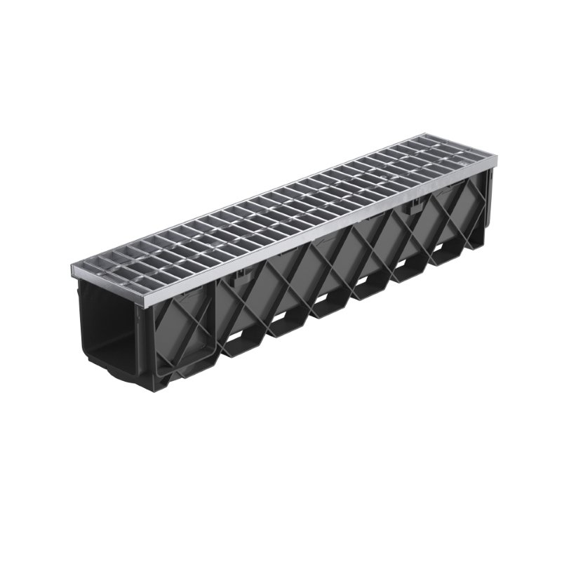 Storm Drain Pro With Galvinised Class B Grate 202mm x 1000mm x 205mm