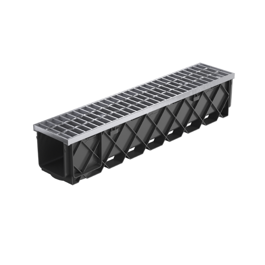 Storm Drain Pro With Galvinised Class B Grate 202mm x 1000mm x 205mm